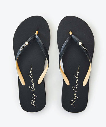 Rip Curl Script Wave Jandal - Black / Gold
